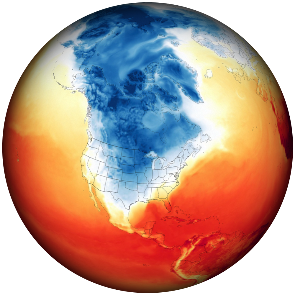 3D earth mapping temperature